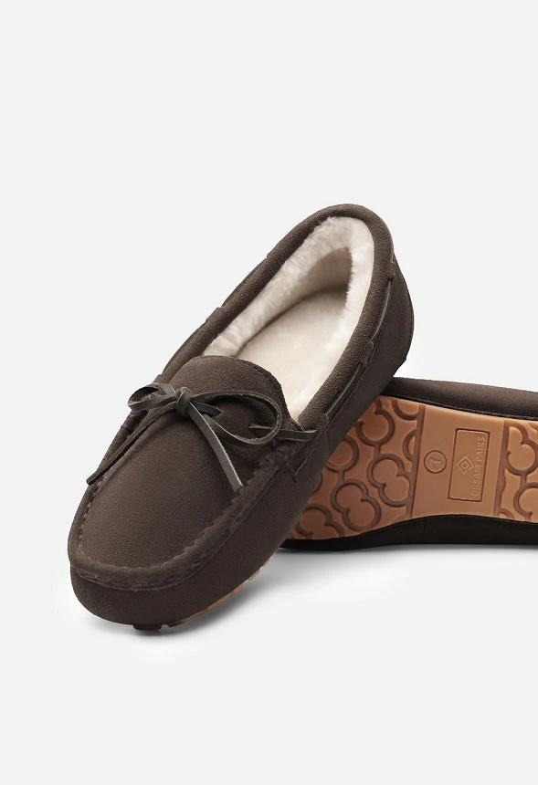 Moccasin Slippers with Faux Fur - Image 2
