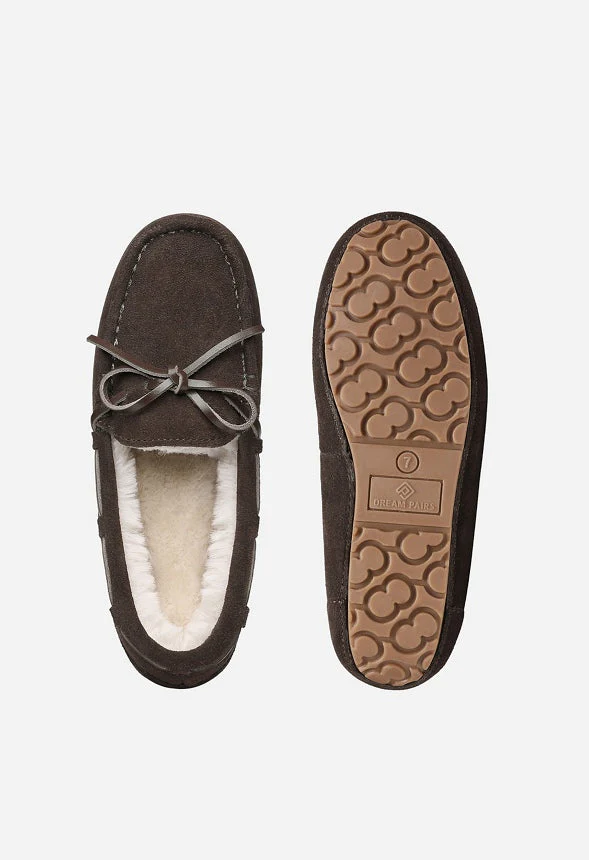 Moccasin Slippers with Faux Fur - Image 3