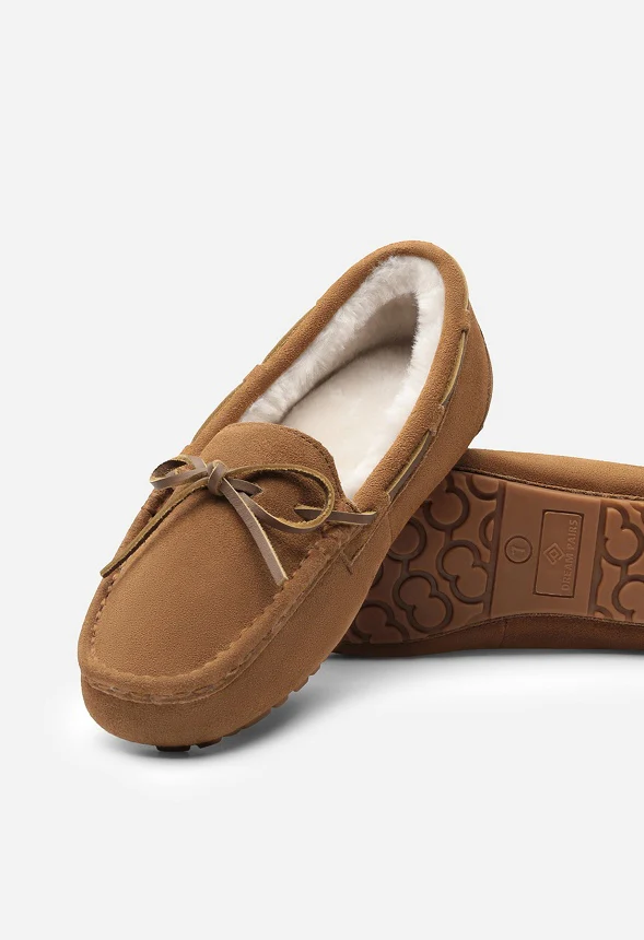 Moccasin Slippers with Faux Fur - Image 2