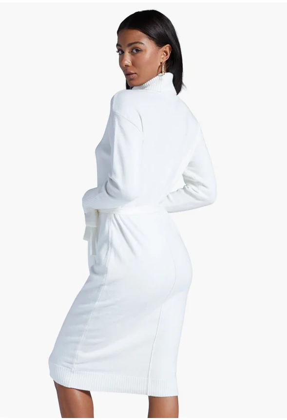 Mock Neck Sweater Dress - Image 2