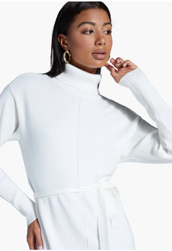 Mock Neck Sweater Dress - Image 3