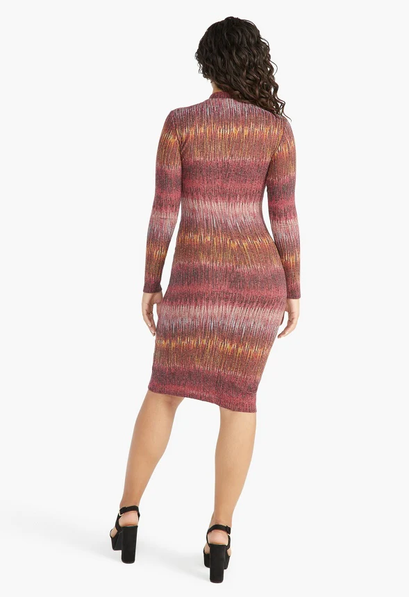 Mock Neck Midi Dress - Image 5