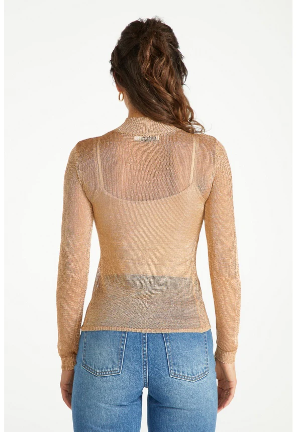 Mock Neck Party Top - Image 3
