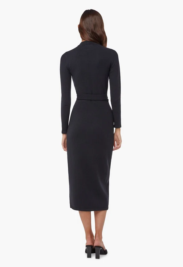 Mock Neck Sweater Midi Dress - Image 3