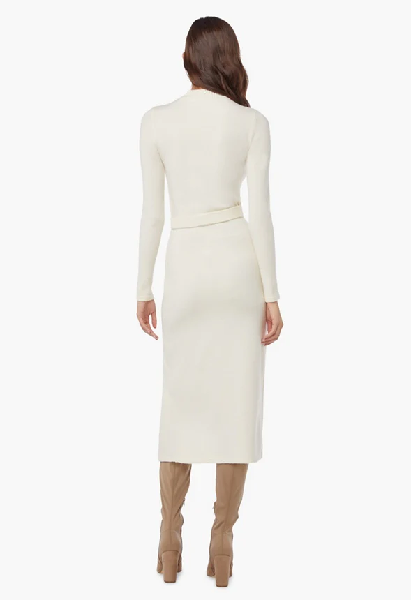 Mock Neck Sweater Midi Dress - Image 3