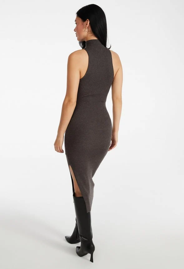Mock Neck Sweater Midi Dress - Image 4