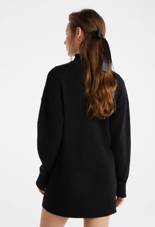 Mock Neck Sweater Mini Dress - Image 6