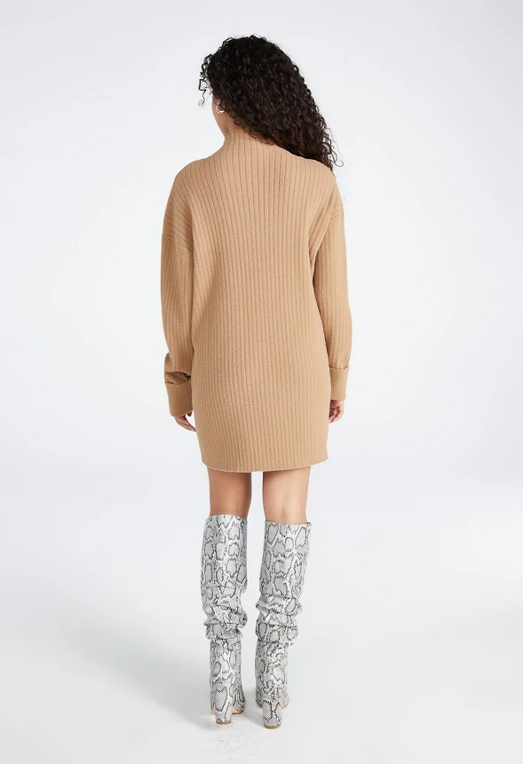 Mock Neck Sweater Mini Dress - Image 2
