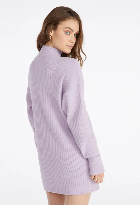Mock Neck Sweater Mini Dress - Image 2