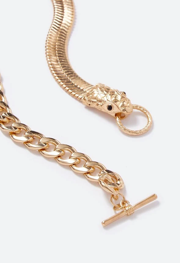 Monica T-Bar Snake Bracelet - Image 3