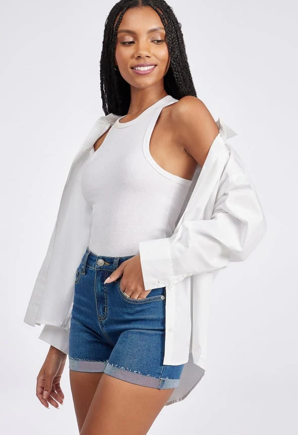 Monroe High-Waisted Curvy Tummy Tamer Shorts - Image 3