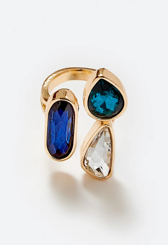 Mora Tonal Blue Glass Stones Ring - Image 3