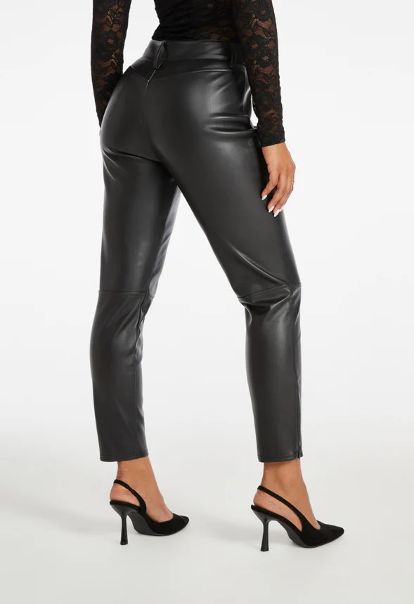 Moto Faux Leather Skinny Leggings - Image 3