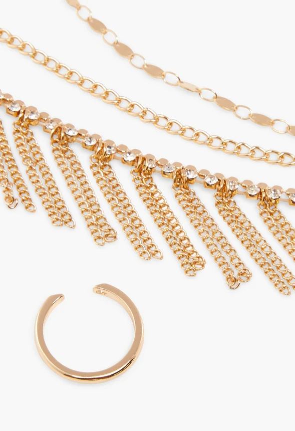 Multi Anklet And Toe Ring Set - Image 2