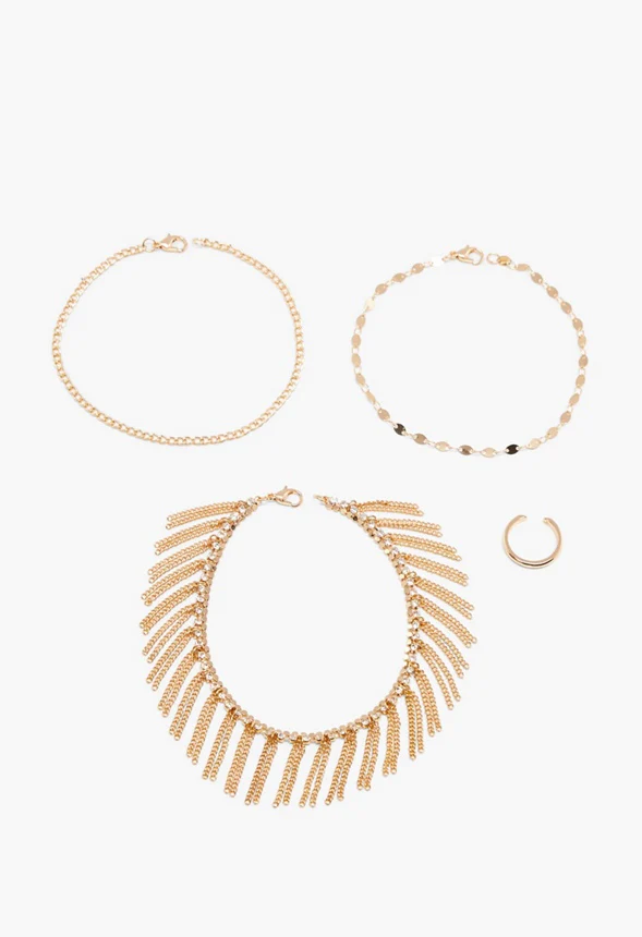 Multi Anklet And Toe Ring Set - Image 3
