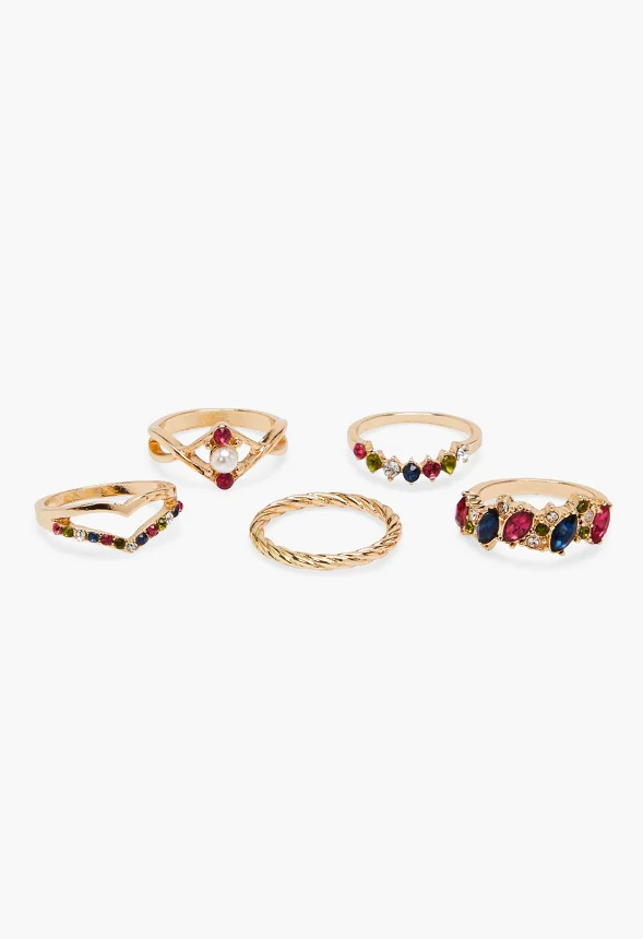 Multi Stone Ring Set - Image 2