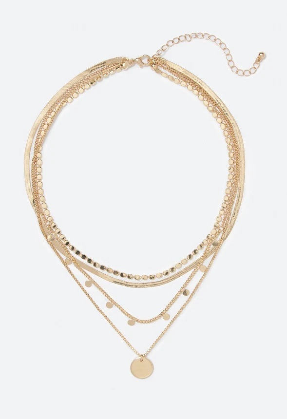 Nancy Disc And Chain Layer Necklace - Image 2