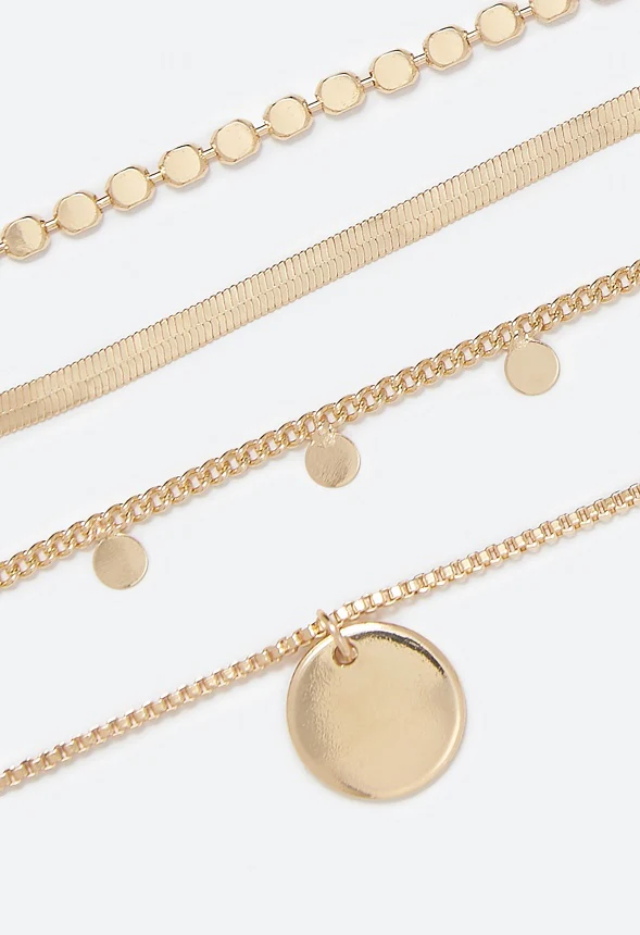 Nancy Disc And Chain Layer Necklace - Image 3