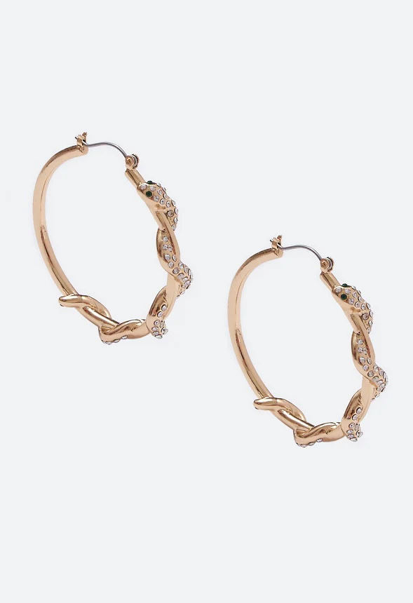 Naomi Tangled Snake Hoop Earrings - Image 2