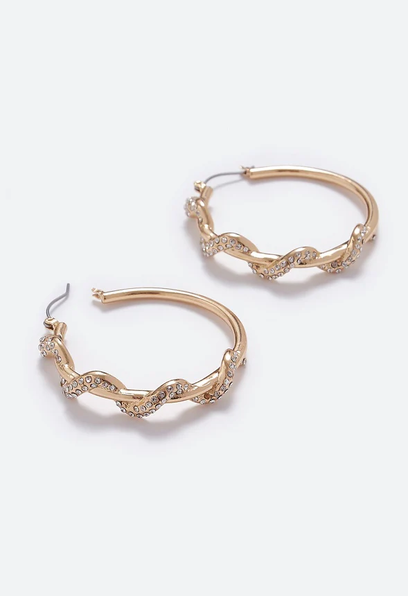 Naomi Tangled Snake Hoop Earrings - Image 3