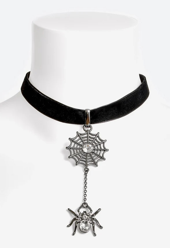 Naya Halloween Spider And Web Motif Choker - Image 3