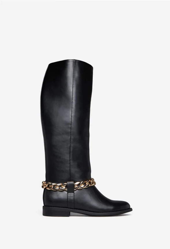 Nettie Chain Embellished Flat Boot - Image 3