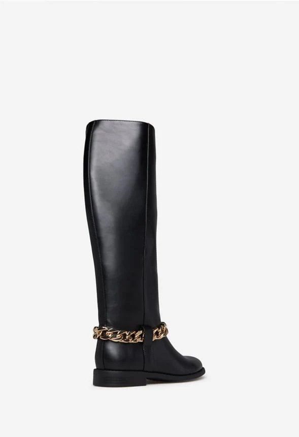 Nettie Chain Embellished Flat Boot - Image 4