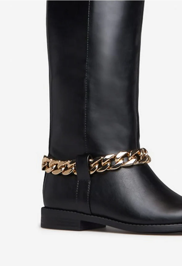 Nettie Chain Embellished Flat Boot - Image 5