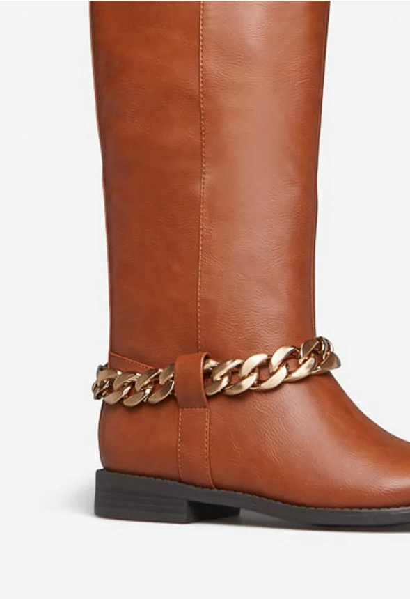 Nettie Chain Embellished Flat Boot - Image 5