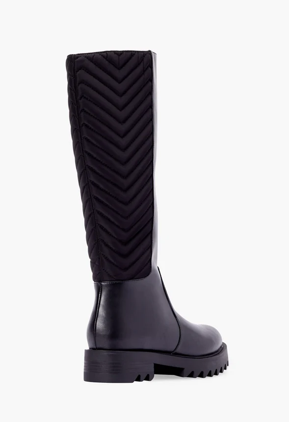 Noa Chevron Quilted Moto Boot - Image 3