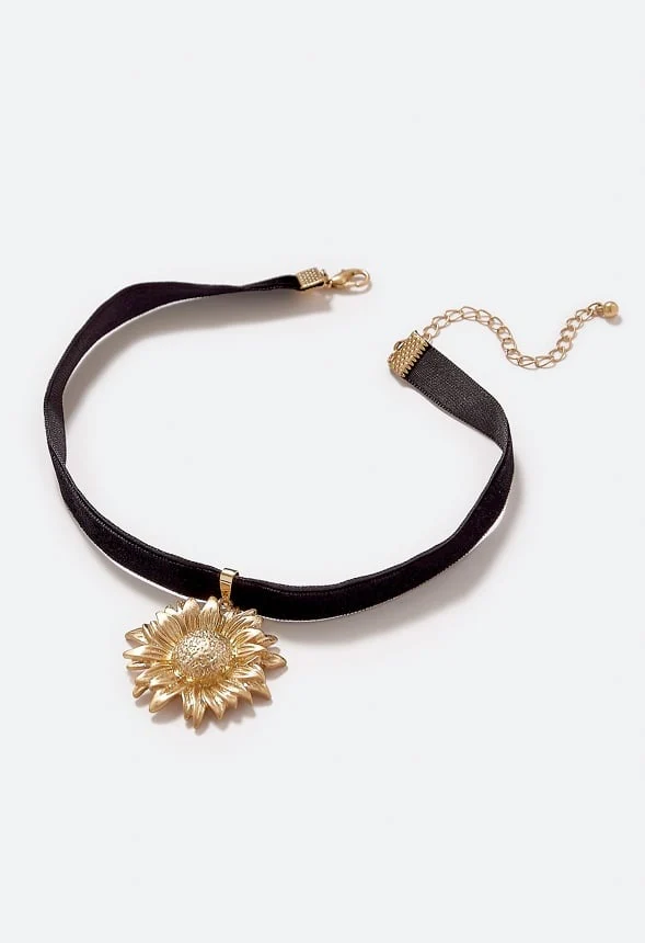 Noa Sunflower Cord Necklace - Image 2