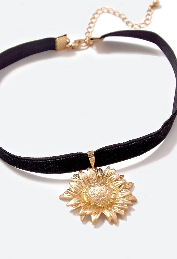 Noa Sunflower Cord Necklace - Image 3