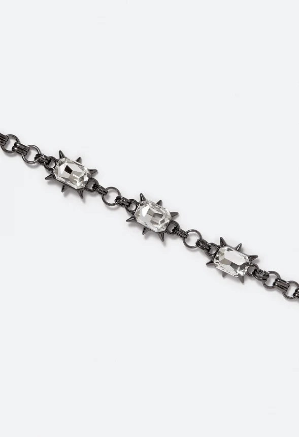 Nora Glass Stones And Chain Necklace - Image 3