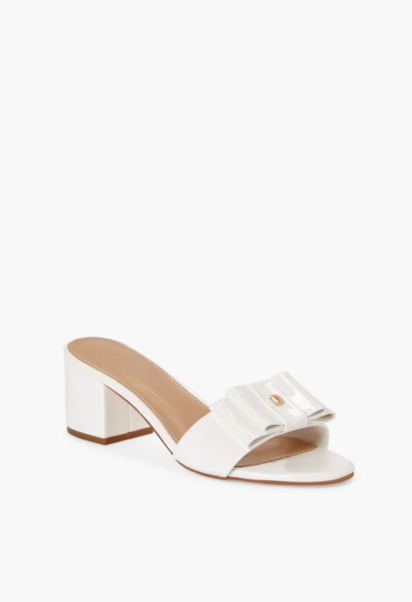 Noura Bow Mule Heeled Sandal - Image 2