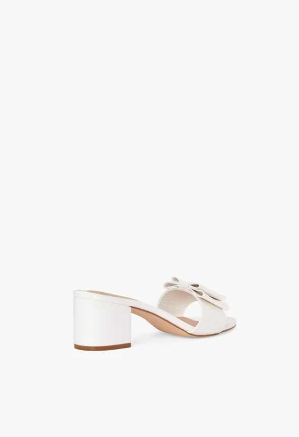 Noura Bow Mule Heeled Sandal - Image 3