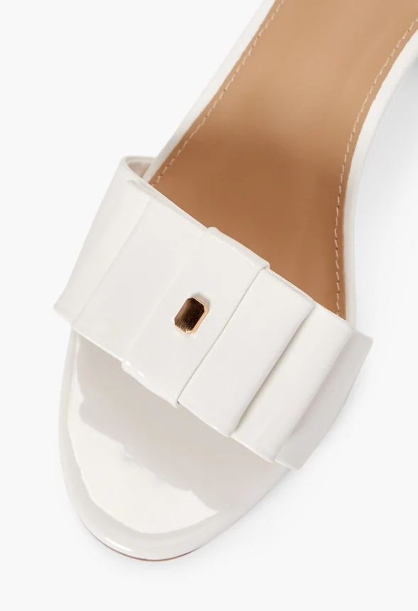 Noura Bow Mule Heeled Sandal - Image 4