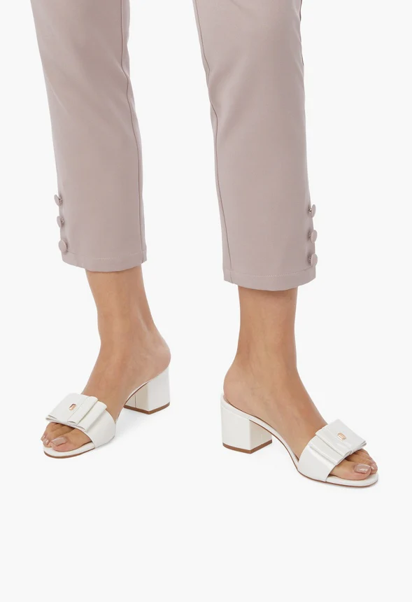 Noura Bow Mule Heeled Sandal - Image 5