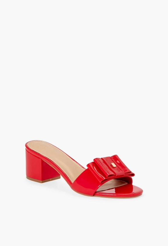 Noura Bow Mule Heeled Sandal - Image 2