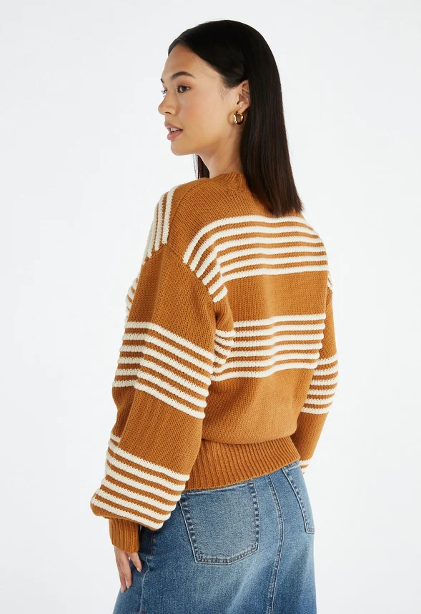 Novelty Blouson Sleeve Sweater - Image 2