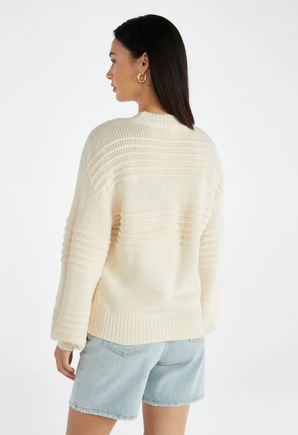 Novelty Blouson Sleeve Sweater - Image 2