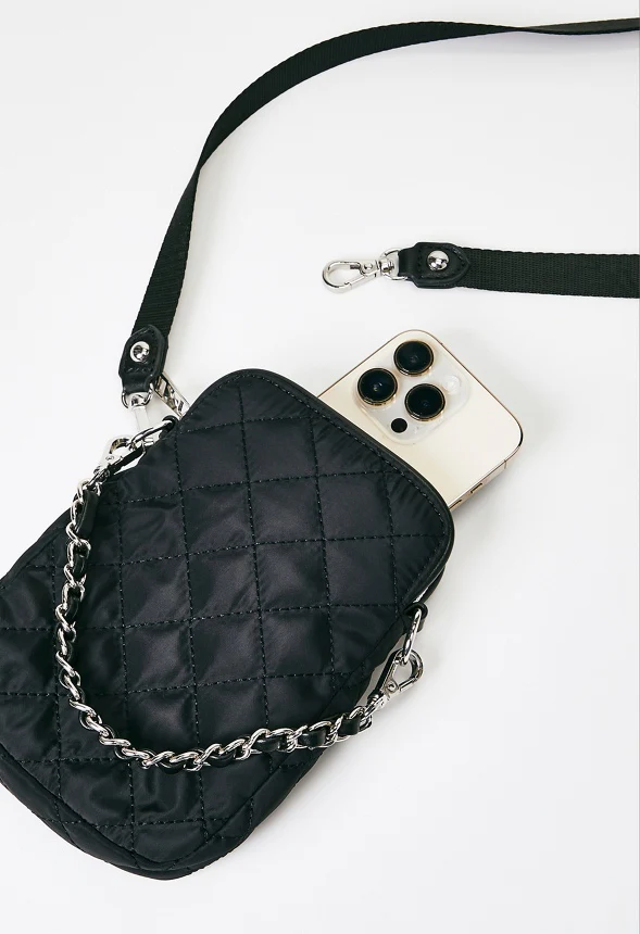 Nylon Quilted Phone Crossbody - Image 3