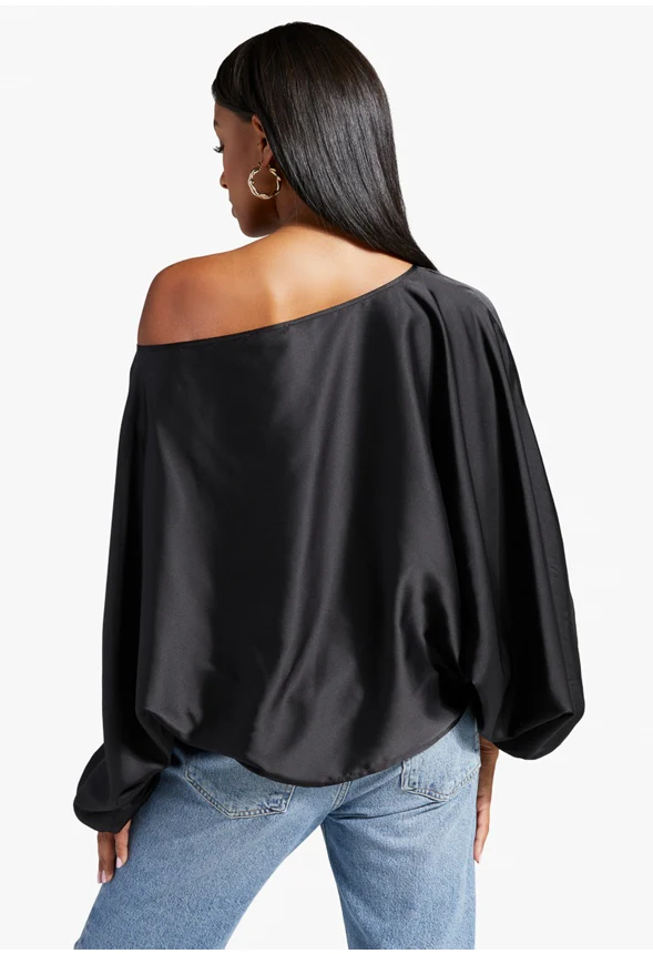 Off Shoulder Dolman Blouse - Image 3