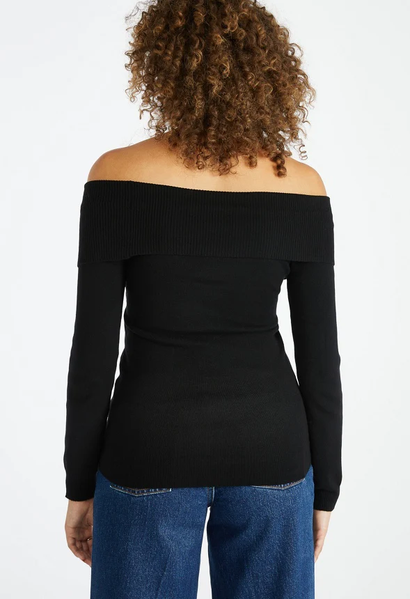 Off Shoulder Sweater Top - Image 2