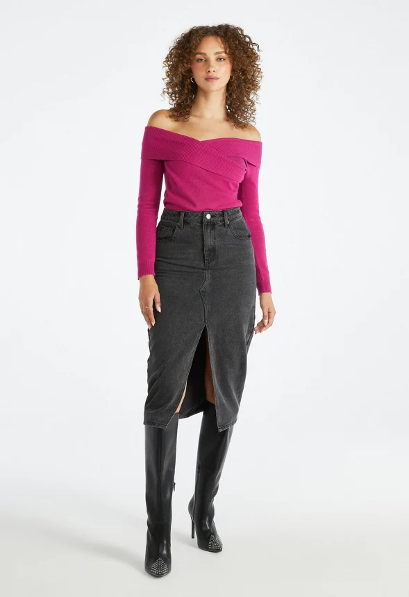Off Shoulder Sweater Top - Image 3