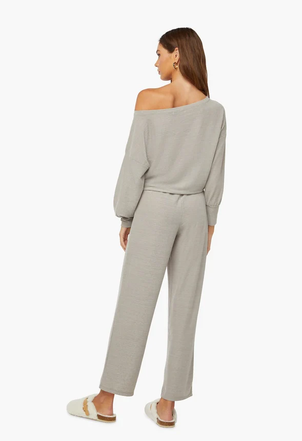 Off Shoulder Wide Leg Lounge Set - Image 3