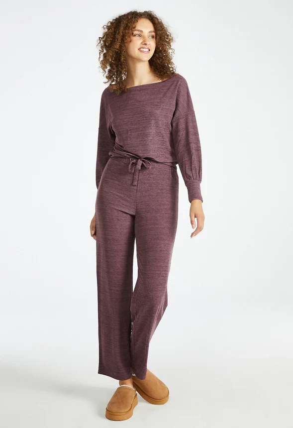 Off Shoulder Wide Leg Lounge Set - Image 6