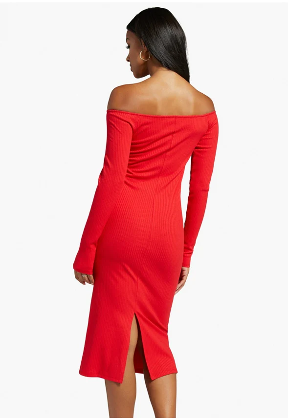 Off The Shoulder Midi Dress - Image 3