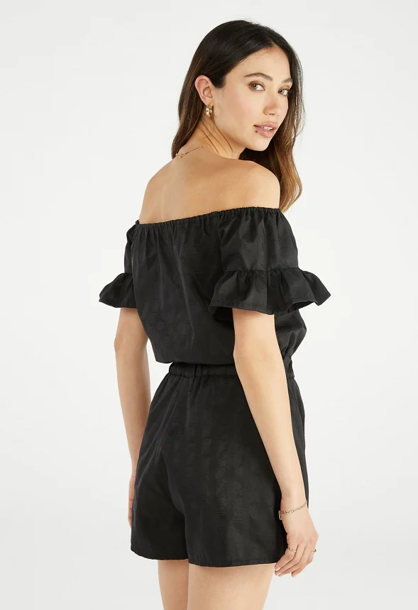 Off The Shoulder Romper - Image 2