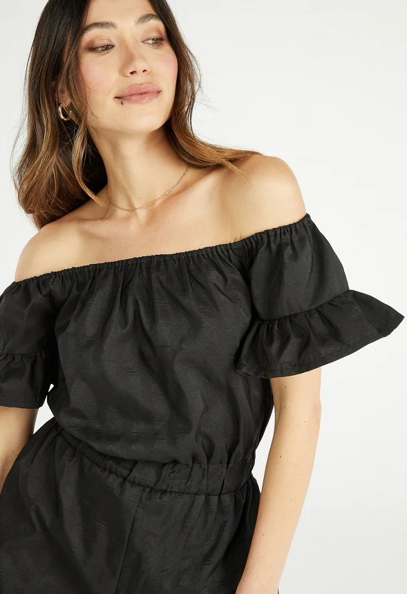 Off The Shoulder Romper - Image 3