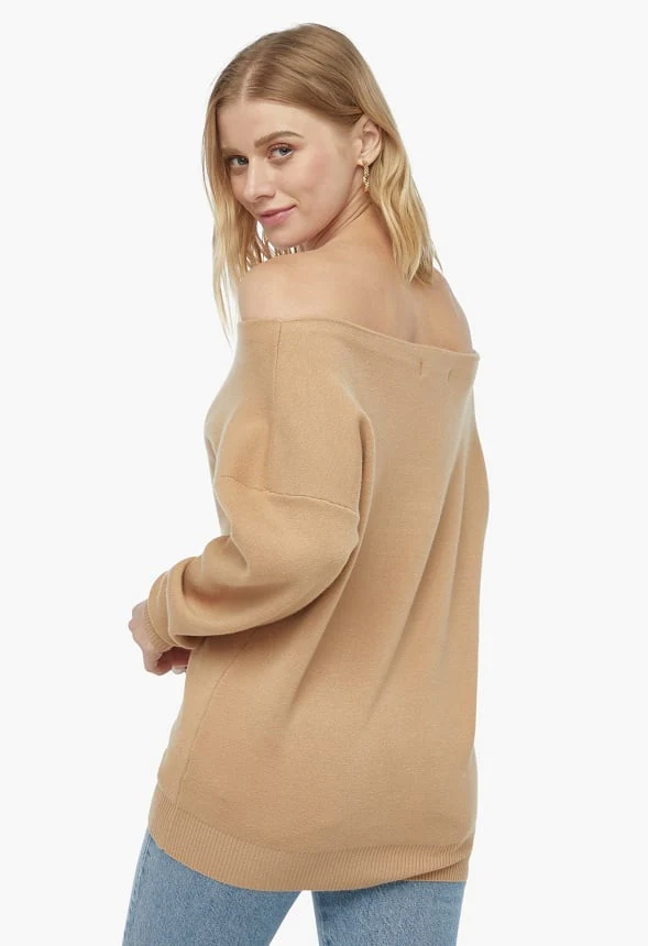 Off The Shoulder Sweater - Image 2